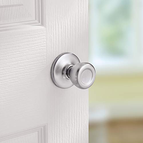 Kwikset Tylo Interior Passage Door Knob  Handle For Closet and Hallway Doors  Non-Locking Doorknob  Satin Chrome - Image 4
